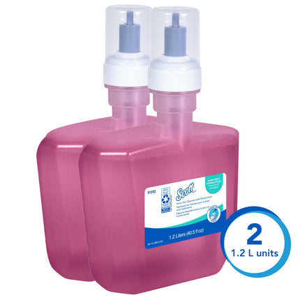 Scott® Pro Liquid Hand Soap with Moisturizers, Pink, Floral Scent, 1.2L E-Cassette, 2/Case-B2B Discounters