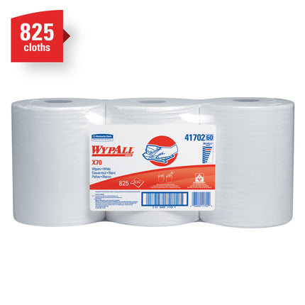 WypAll® PowerClean® X70 Cloth, 9.8"x12.2", Center-Pull, 276 Sheets/Roll, 3 Rolls-B2B Discounters