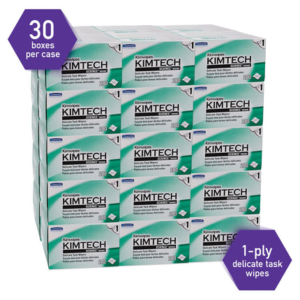 Kimtech Science® Kimwipes® Delicate Task Wipes (34120), Pop-Up Box, White, 286 Sheets/Box, 30 Boxes/Case, 8,580 Sheets/Case-B2B Discounters
