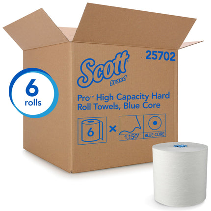 Scott® Pro® High Capacity Hard Roll Towel, 1-Ply, White, 1150', 6 Rolls/Case-B2B Discounters