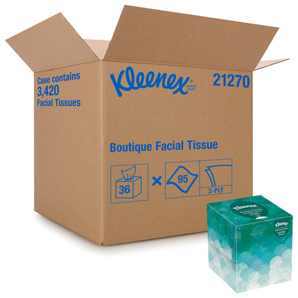 Kleenex® Professional Facial Tissue (21270), 2-Ply, White, 90 Tissues/Box, 36 Boxes/Case, 3,240 Tissues/Case-B2B Discounters