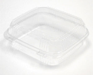 Pactiv® ClearView® SmartLock® Clamshell Container, 8.2" X, 8.3" X 2.9", Clear, 200/Case - B2B Discounters