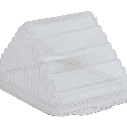 Pactiv® Extra-Wide Hinged Sandwich Wedge, 7.1" X 4.6" X 3.3", Clear, PET, 295/Case-B2B Discounters