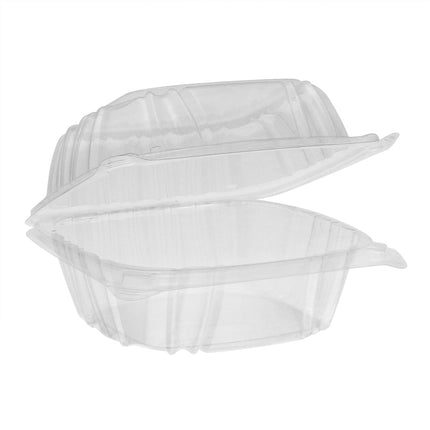Pactiv® Sensation™ Hinged Lid Container, 6", Clear, 500/Case-B2B Discounters