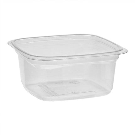 Pactiv® Square Container, 12oz, 4", Clear, PET, 960/Case-B2B Discounters