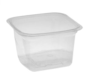 Pactiv® Square Container, 16oz, 4", Clear, PET, 480/Case-B2B Discounters