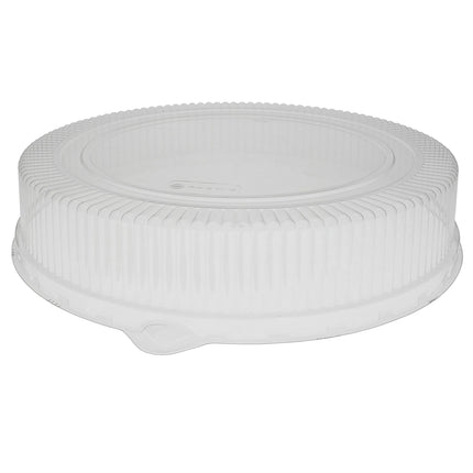 Pactiv® Low Dome Lid for 12" Round Platter, Clear, 50/Case-B2B Discounters