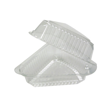 Pactiv® Showpie Wedge, 9", Clear, Hinged, 63/Packs, 8 Packs/Case-B2B Discounters