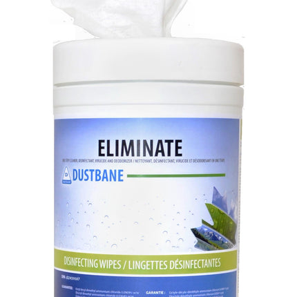 Eliminate Wipes, Multisurface, Disinfectant, Deodorizing, 180 Count, 6/Case-B2B Discounters