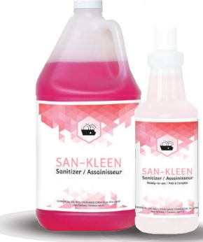 San-Kleen Sanitizer, Ecologo, Kosher, Ready To Use, 1 L, 6/Case-B2B Discounters