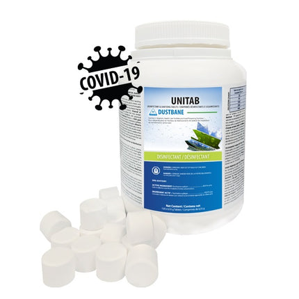 Dustbane UniTab Disinfecting and Sanitizing Tablets, 120 Tablets/Container, 2 Containers/Case-B2B Discounters