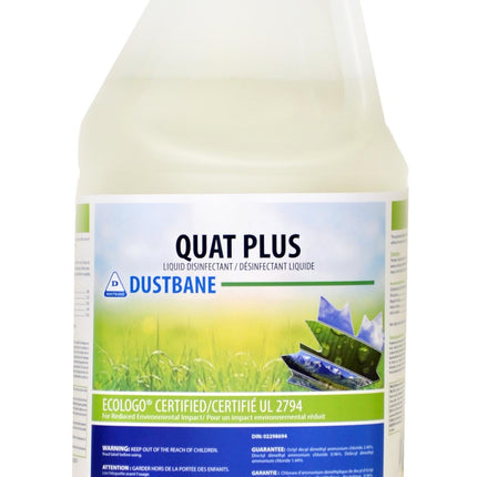 Dustbane Quat Plus Liquid Disinfectant, 4L, 4/Case, Made In Canada-B2B Discounters