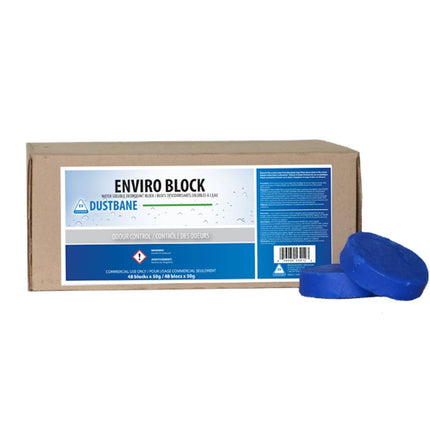 Dustbane Enviro Block Water Soluble Deodorant Blocks, Blue, 50 grams, 48/Case-B2B Discounters