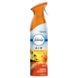 Febreze Air Aerosol, Hawaiian Aloha Scented, Odour Eliminator, Deodorizer, 8.8oz, 6/Case-B2B Discounters