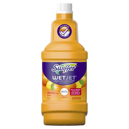 Swiffer® WetJet Antibacterial Floor Cleaner with Febreze Fresh Scent, Citrus & Light, 4/Case-B2B Discounters