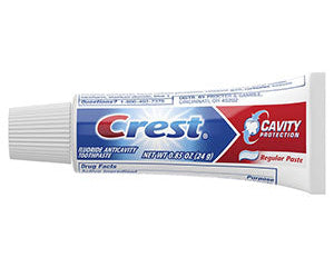 Crest® Travel Save 20ml Toothpaste, Cavity Protection, Green, 240 Pack/Case, Made in Canada-B2B Discounters
