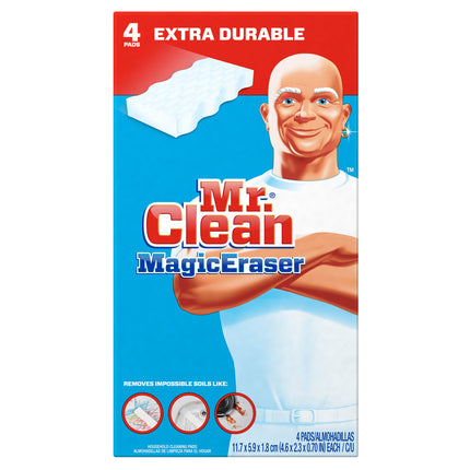 Mr. Clean Magic Eraser Extra Durable, Cleaning Pads with Durafoam, 4/Pack, 8 Packs/Case-B2B Discounters