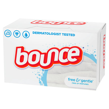 Bounce® Dryer Sheets, Free & Gentle, Fabric Sheet Single Sheet Free & Sensitive 80/box, 9 Boxes/case-B2B Discounters