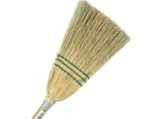 Globe Lobby Corn Broom, Wood Handle, Sold Individually-B2B Discounters