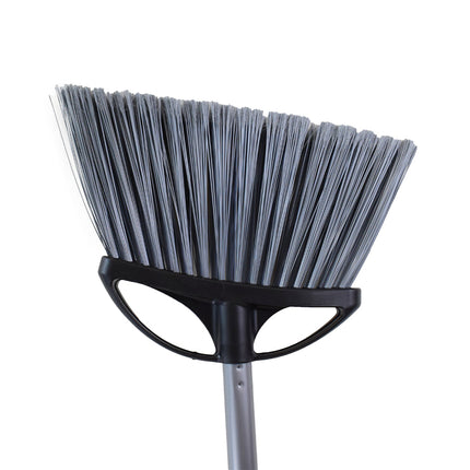 Globe™ Angle Broom 12" Width, 48" Handle, Metal, Black, Sold Individually-B2B Discounters