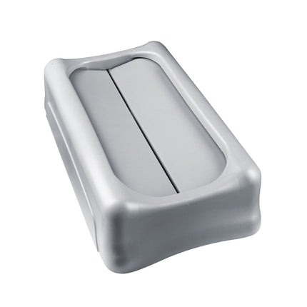 Rubbermaid® Slim Jim Swing Lid, Grey, 1/Each-B2B Discounters
