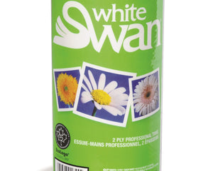 White Swan® Kitchen Towel, 2 Ply, White, 30 Rolls/Case-B2B Discounters