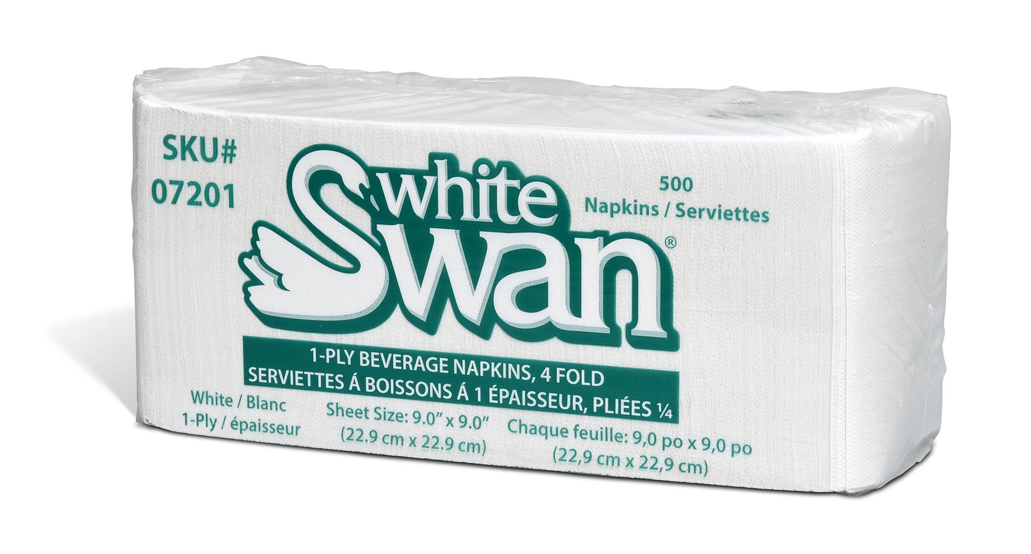 Kruger® White Swan® Beverage Napkin, White, 1-Ply, 4000/Case-B2B Discounters
