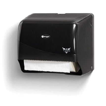 Kruger Titan Bold Easy Flow Roll Tower Dispenser, 11.6" X 10" X 8.9", Black, 1/Each-B2B Discounters