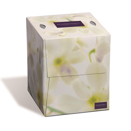 Embassy® 2-Ply Cube Facial Tissue, 2 Ply, 36 Rolls/Case-B2B Discounters