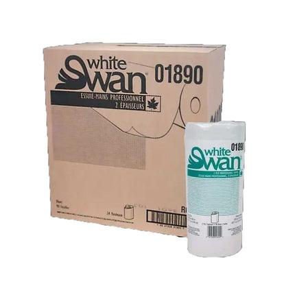 Kruger® White Swan® Professional Towel, 2-Ply, White, 90 Sheets/Roll, 24 Rolls/Case, 24/Case-B2B Discounters