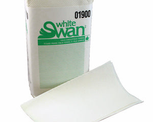 White Swan® Singlefold Towel, 1 Ply, White, 16 Towels/Case-B2B Discounters