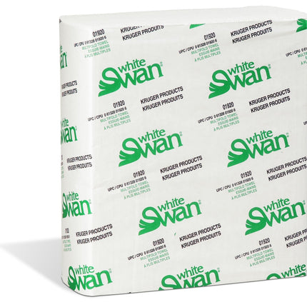 White Swan® Multifold Towel, Ecological, White, 334 Sheets, 12/Case, Made in Canada-B2B Discounters