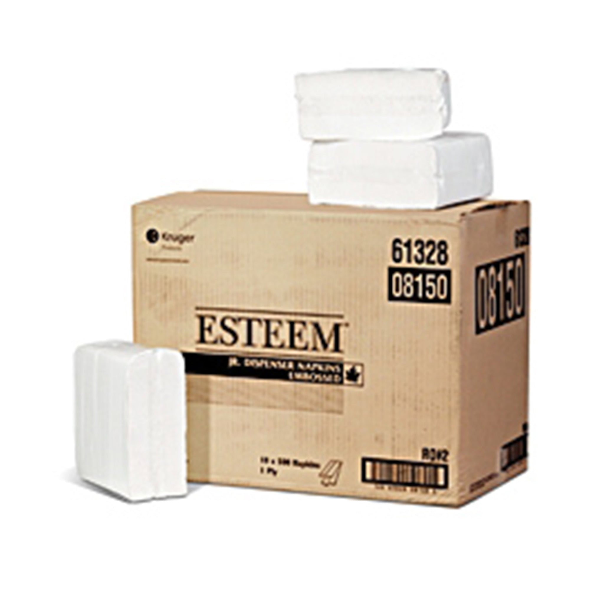 Kruger® Esteem Junior Dispenser Napkin, White, 9000/Case-B2B Discounters