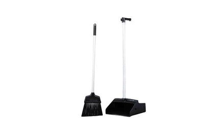 Lobby Dust Pan With Lobby Broom, Black, 11", Sold Individually-B2B Discounters