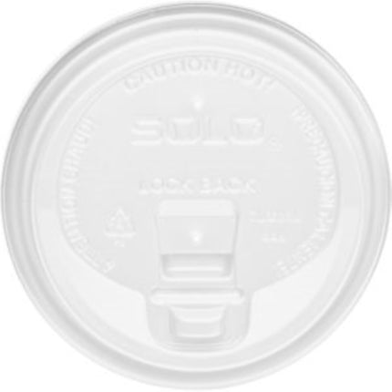 Solo® Traveler® Dome Cup Lid, White, Polystyrene, 100/Pack, 10 Packs/Case-B2B Discounters