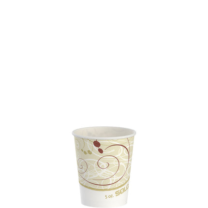 Solo® Eco-Forward® Dry Waxed Cold Cup, Symphony® Design, 5oz, 100 Cups/Pack, 30 Packs/Case-B2B Discounters