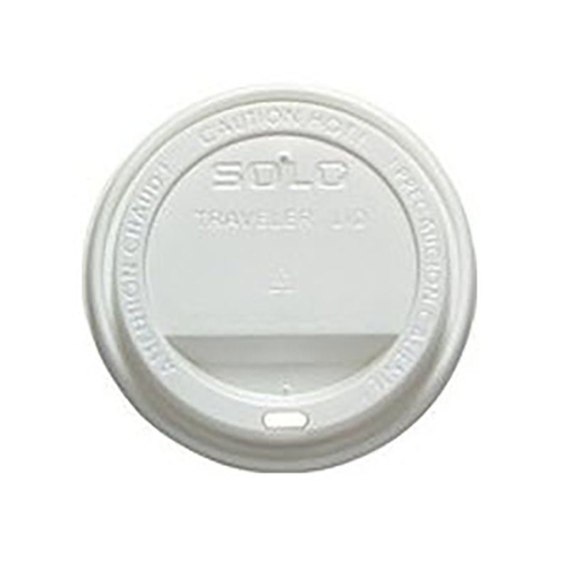 Dart® Traveler® Plastic Dome Cup Lid, 10-24oz, White, 1000/Case-B2B Discounters