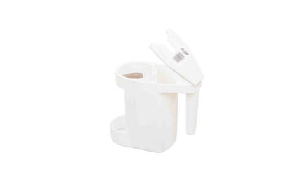 Atlas Graham Furgale Bowl Swab Caddy With Lid, Plastic, White, Sold Individually-B2B Discounters