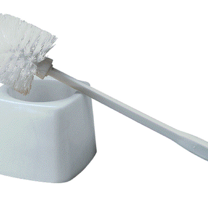 Vileda® Toilet Bowl Brush & Holder, White, Sold Individually-B2B Discounters