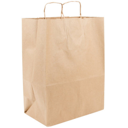 Jr Mart Brown Handled Shopper, 13" X 7" X 17", 250/Case-B2B Discounters