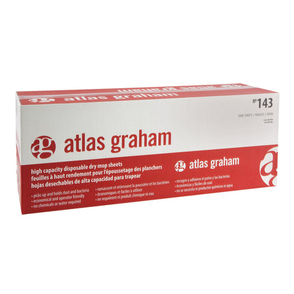 Atlas Graham Furgale Dynamop™ High-Capacity Disposable Dry Mop Sheets, White, 200 Sheets/Case-B2B Discounters