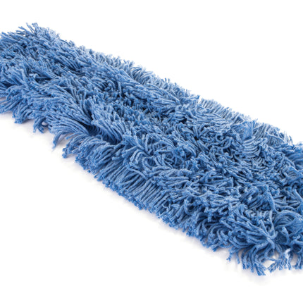 REGARD® Tie-On Cut-End Dust Mop, 24", Treated, Blue, Sold Individually-B2B Discounters