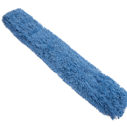 REGARD® Tie-On Cut-End Dust Mop, 48", Treated, Blue, 10/Case-B2B Discounters