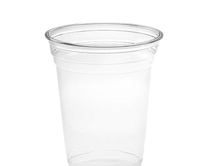 Clear 16oz plastic cold drink cup by Amhil.