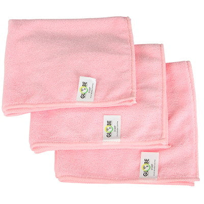 Atlas Graham Furgale Cleaning Cloth, Pink, 16"x16", Microfiber, Sold Individually-B2B Discounters