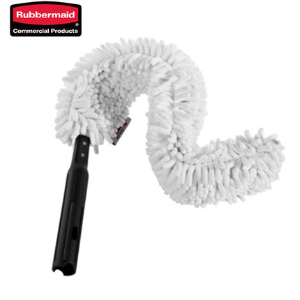 HYGEN™ Quick-Connect Flexi Dusting Wand With Microfiber Sleeve, White and Black, 28" Length, Sold Individually-B2B Discounters