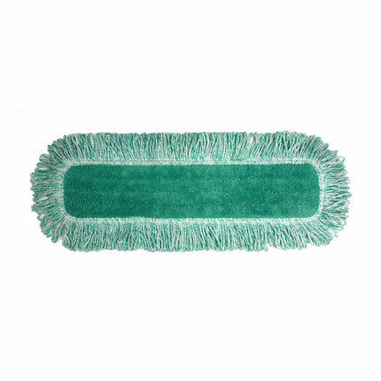 Rubbermaid® Hygen™ 18" Microfiber Dust Pad, Fringe, Green, Sold Individually-B2B Discounters