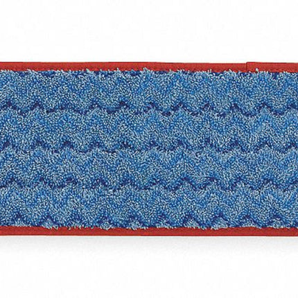 HYGEN™ Wet Mop Pad, Blue and Red, 18" Width, Microfiber, Sold Individually-B2B Discounters
