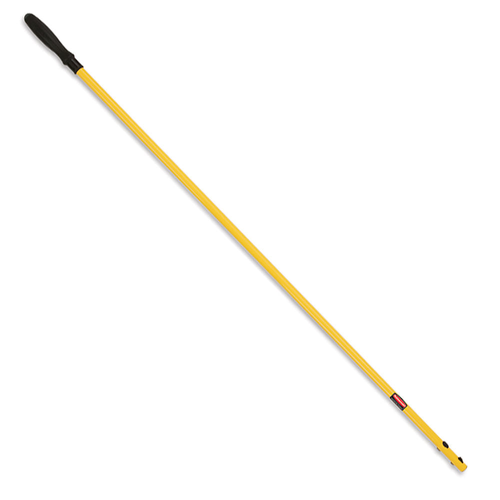 Rubbermaid Commercial® HYGEN™ Quick Connecting Handle, Yellow, 58", Sold Individually-B2B Discounters