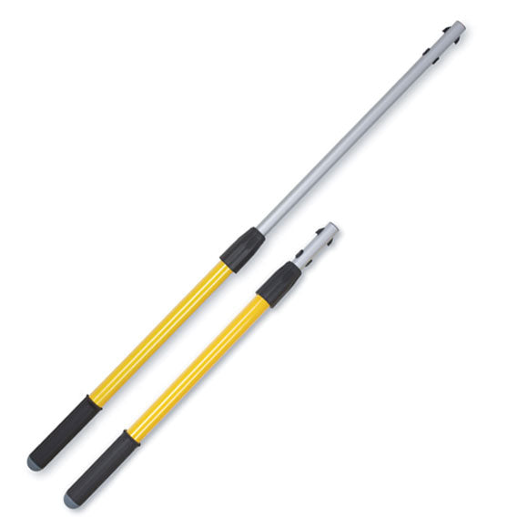 HYGEN™ Quick-Connect Short Extension Handle, Yellow and Black, 20"-40", Aluminum, Sold Individually-B2B Discounters